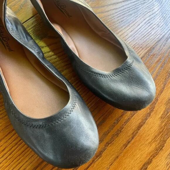 Lucky Brand Women’s Sz 38 / US 8 Emmie Ballet Flats in Black Leather - Picture 2 of 9